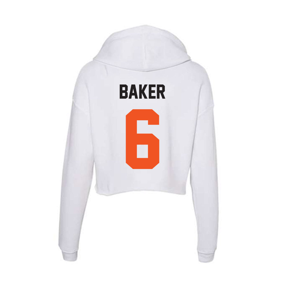 Oklahoma State - NCAA Women's Soccer : Sophia Baker - Women's Crop Fleece Hoodie-1