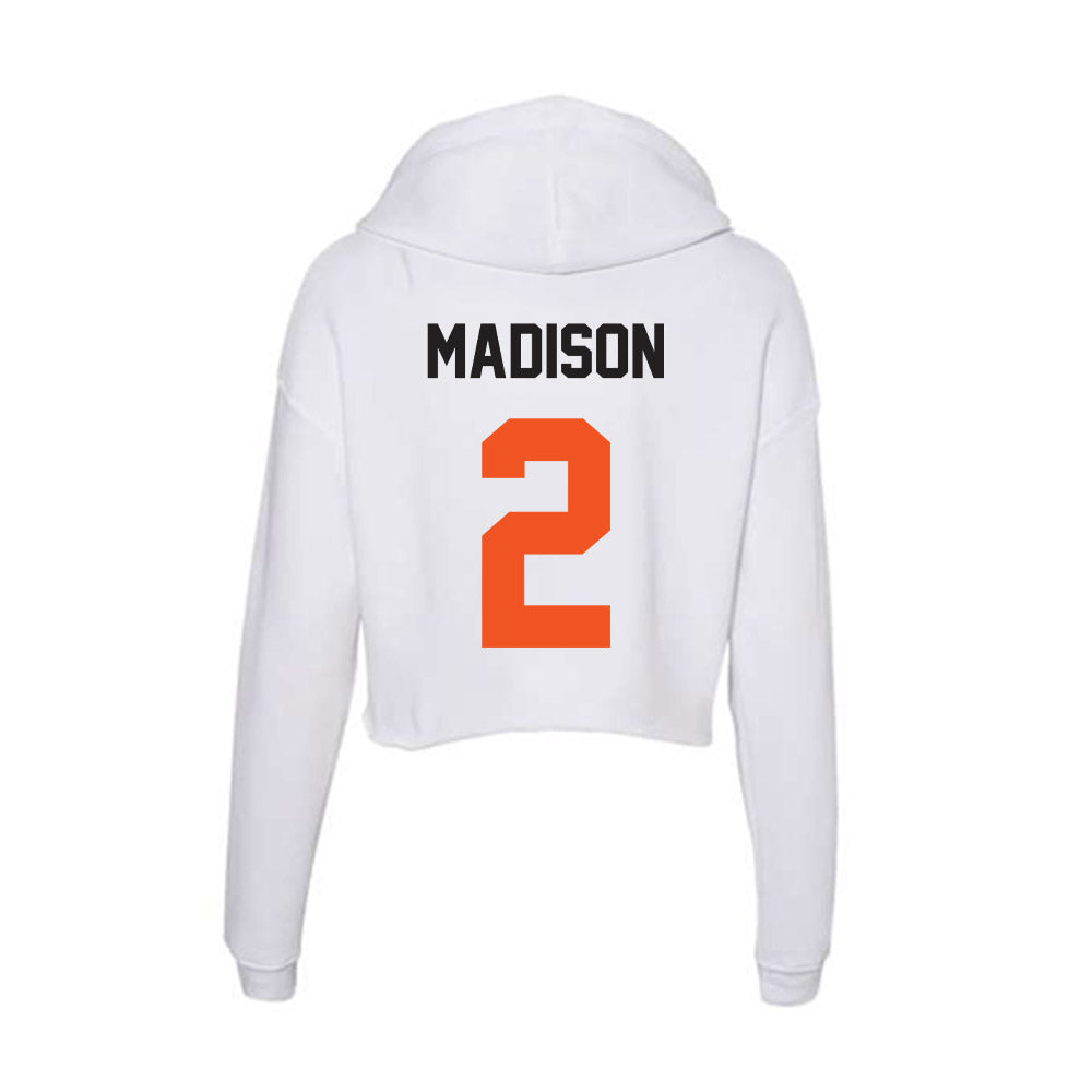 Oklahoma State - NCAA Women's Soccer : Victoria Madison - Classic Shersey Women's Crop Fleece Hooded Sweatshirt-1