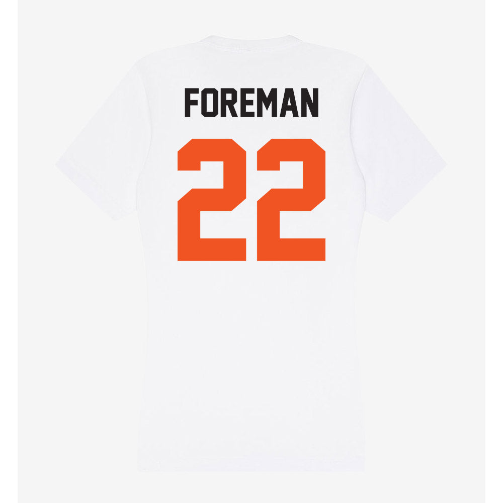 Oklahoma State - NCAA Football : Kobi Foreman - Women's V-Neck T-Shirt-1