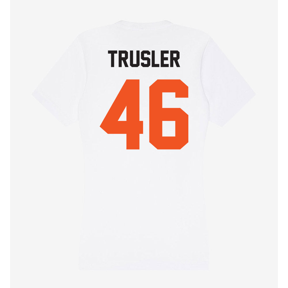 Oklahoma State - NCAA Football : Hunter Trusler - Women's V-Neck T-Shirt-1