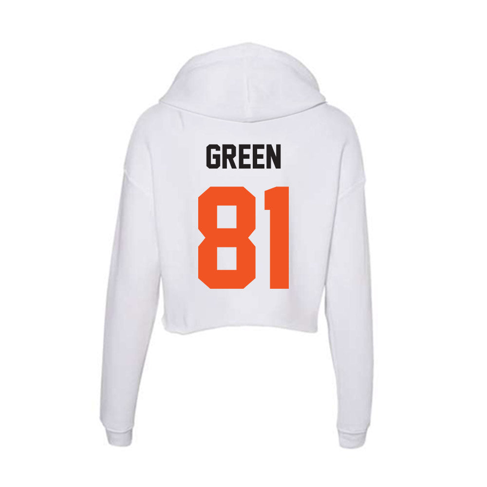 Oklahoma State - NCAA Football : Donovan Green - Classic Shersey Women's Crop Fleece Hooded Sweatshirt-1