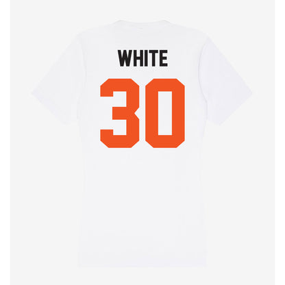 Oklahoma State - NCAA Football : Trip White - Women's V-Neck T-Shirt-1