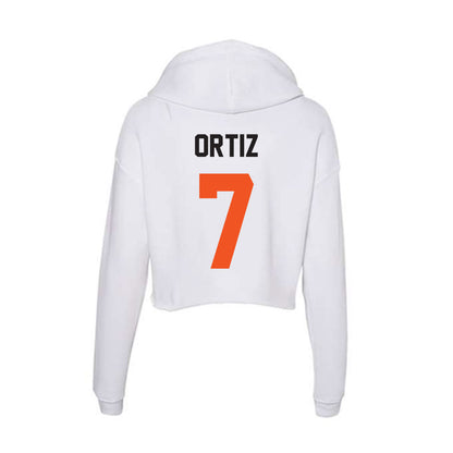 Oklahoma State - NCAA Baseball : Avery Ortiz - Women's Crop Fleece Hoodie-1