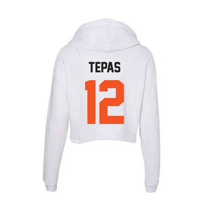 Oklahoma State - NCAA Football : Luke Tepas - Women's Crop Fleece Hoodie-1
