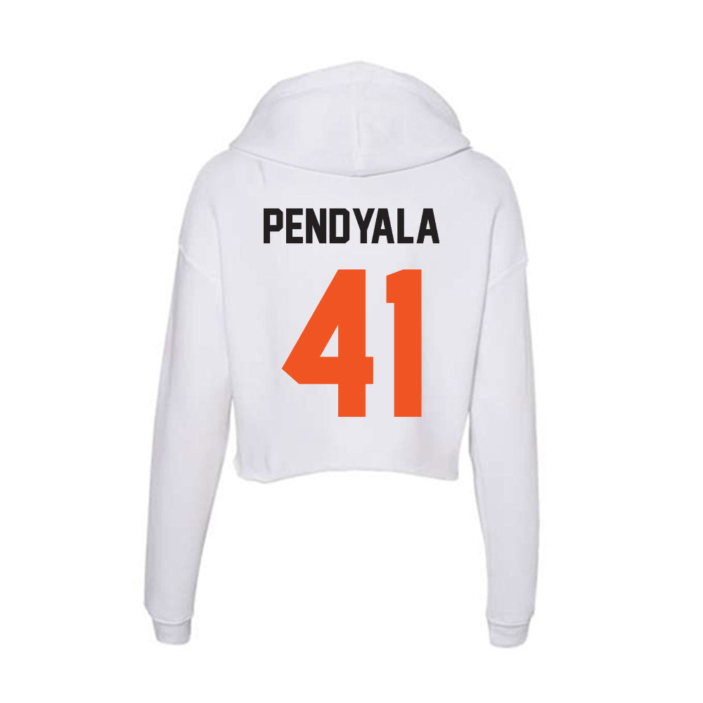 Oklahoma State - NCAA Football : Gabe Pendyala - Women's Crop Fleece Hoodie-1