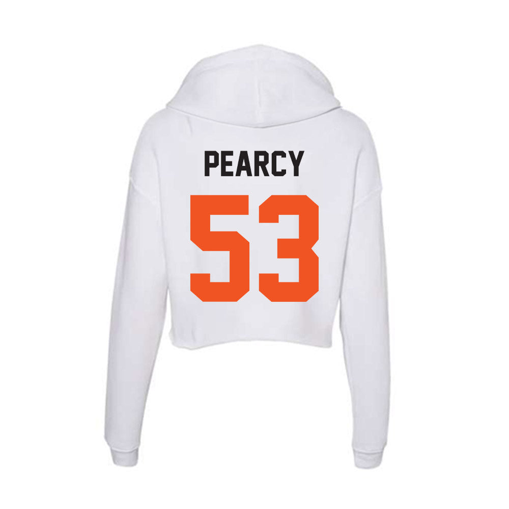 Oklahoma State - NCAA Baseball : Kyle Pearcy - Women's Crop Fleece Hoodie-1