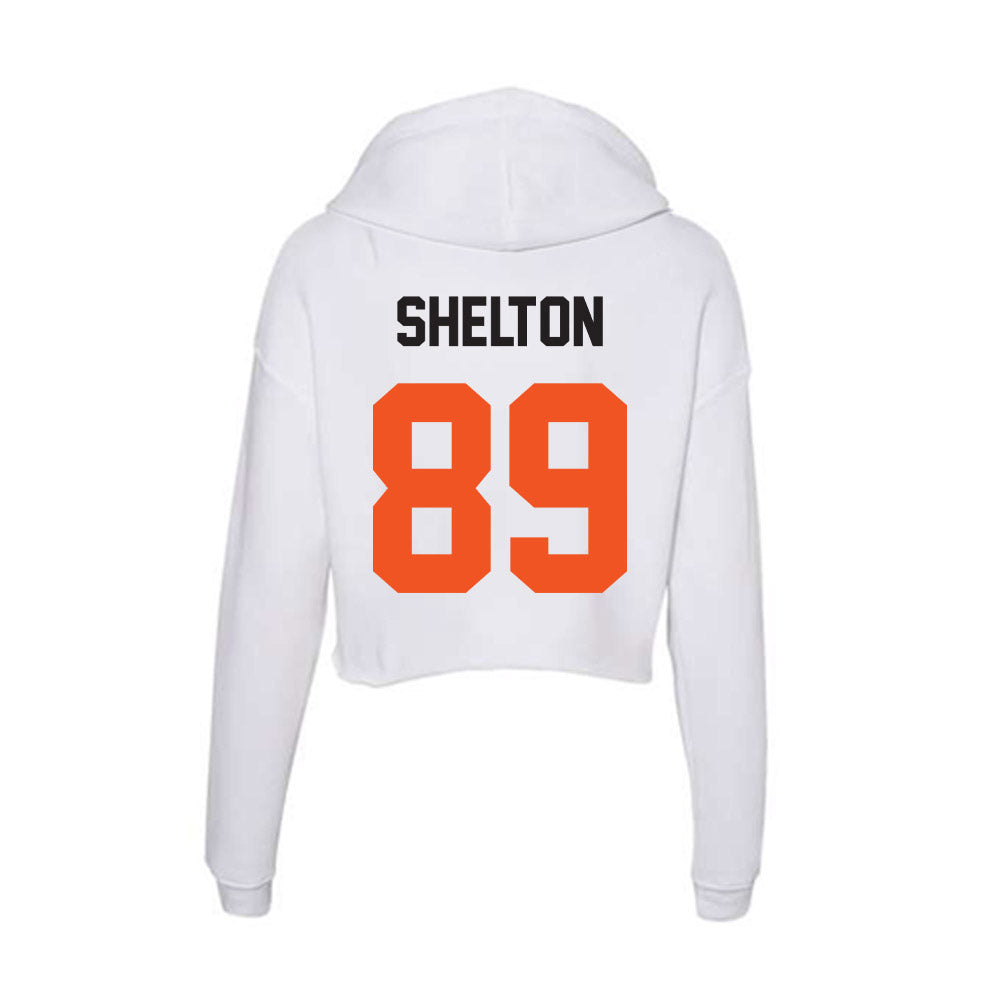 Oklahoma State - NCAA Football : Quincy Shelton - Women's Crop Fleece Hoodie-1