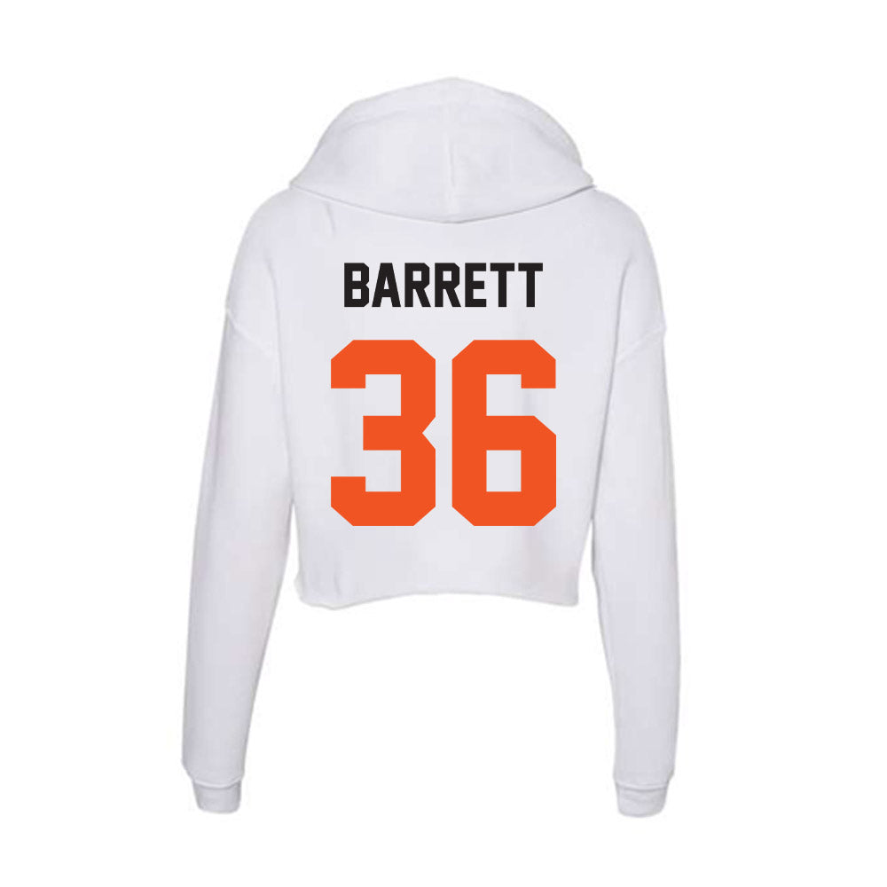 Oklahoma State - NCAA Baseball : Hudson Barrett - Women's Crop Fleece Hoodie-1