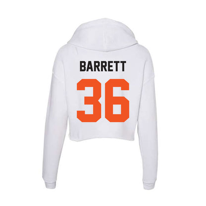 Oklahoma State - NCAA Baseball : Hudson Barrett - Women's Crop Fleece Hoodie-1