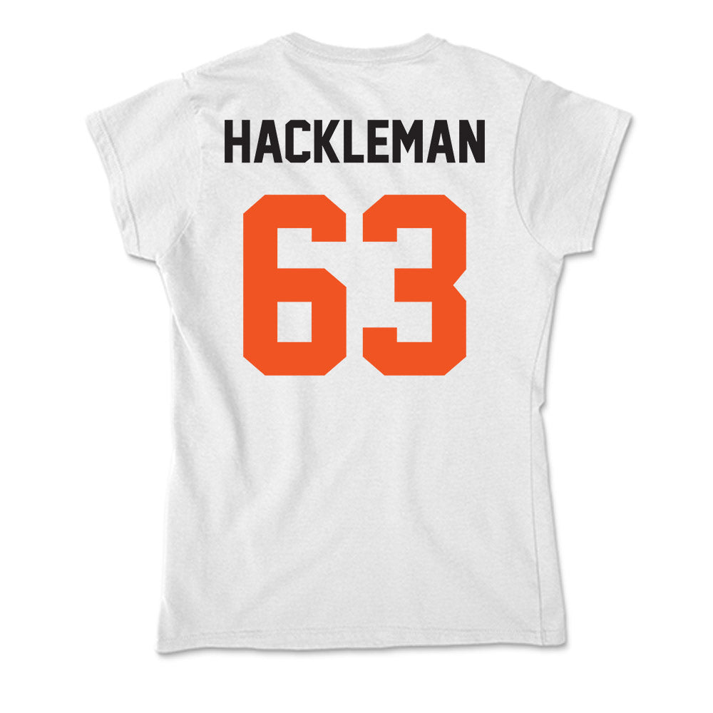 Oklahoma State - NCAA Football : Caleb Hackleman - Soft Style Women’s T-Shirt-1