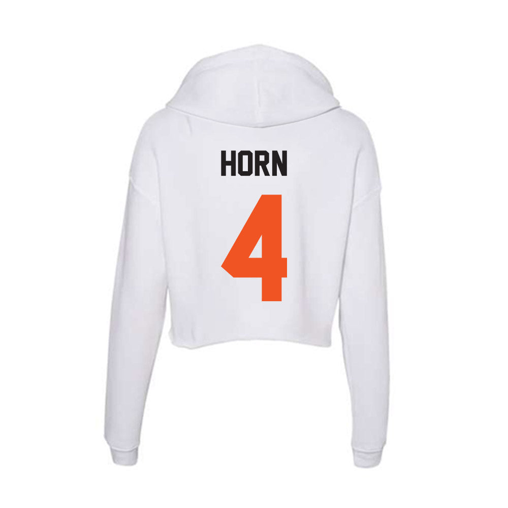 Oklahoma State - NCAA Football : Maurion Horn - Classic Shersey Women's Crop Fleece Hooded Sweatshirt-1