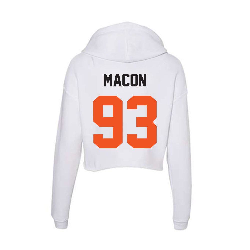 Oklahoma State - NCAA Football : Dominic Macon - Women's Crop Fleece Hoodie-1