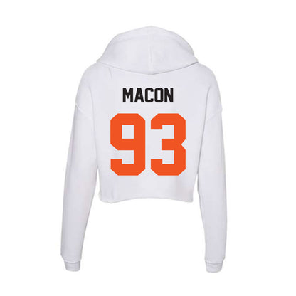 Oklahoma State - NCAA Football : Dominic Macon - Women's Crop Fleece Hoodie-1