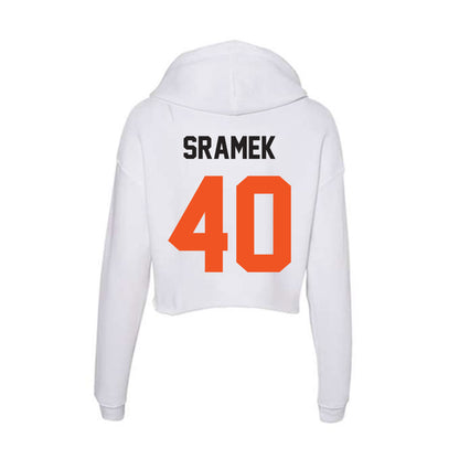 Oklahoma State - NCAA Baseball : Caden Sramek - Women's Crop Fleece Hoodie-1