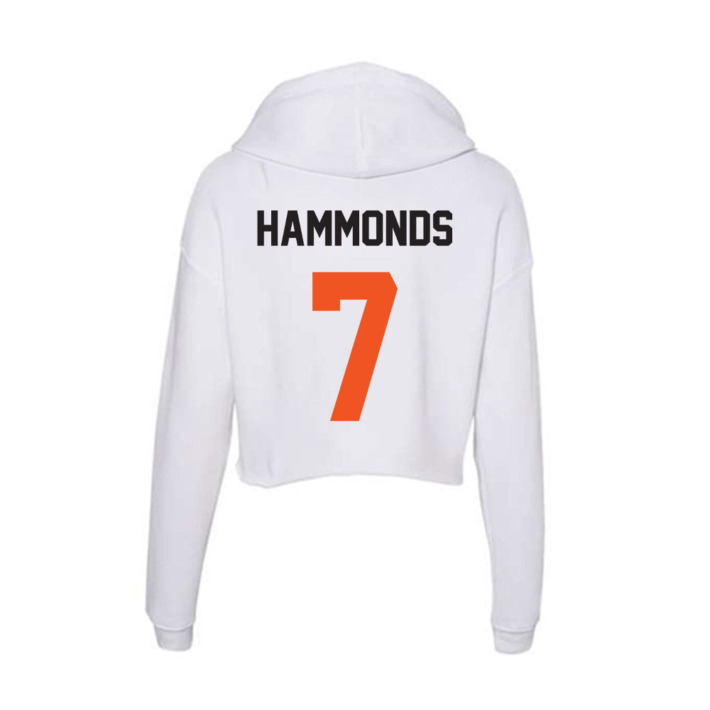 Oklahoma State - NCAA Football : Quinton Hammonds - Women's Crop Fleece Hoodie-1