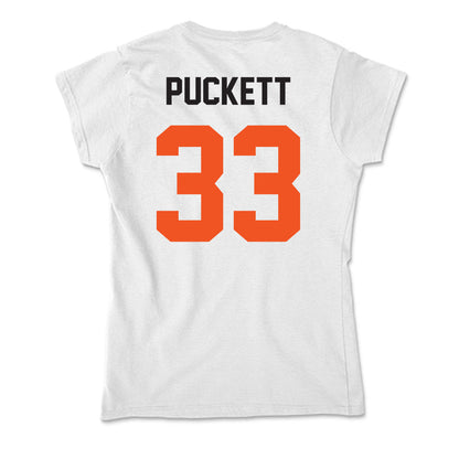 Oklahoma State - NCAA Football : Jack Puckett - Soft Style Women’s T-Shirt-1
