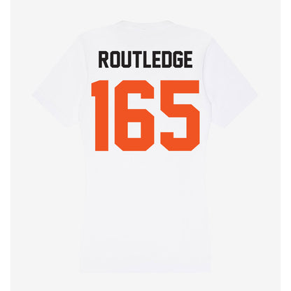 Oklahoma State - NCAA Wrestling : Kody Routledge - Women's V-Neck T-Shirt-1