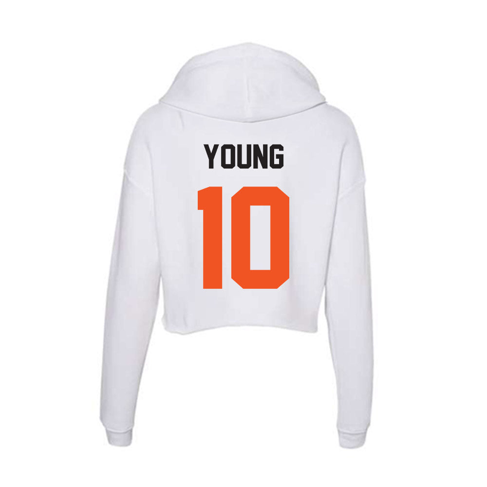 Oklahoma State - NCAA Football : Wyatt Young - Women's Crop Fleece Hoodie-1