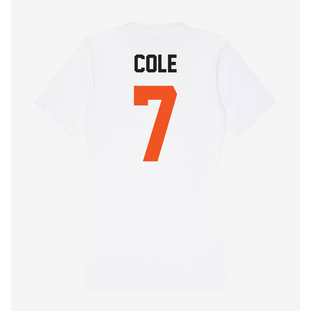 Oklahoma State - NCAA Men's Basketball : Kirk Cole - Women's V-Neck T-Shirt-1