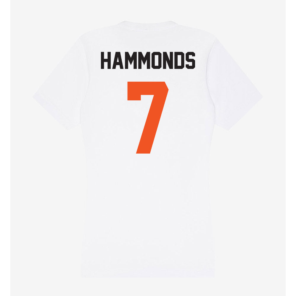 Oklahoma State - NCAA Football : Quinton Hammonds - Women's V-Neck T-Shirt-1