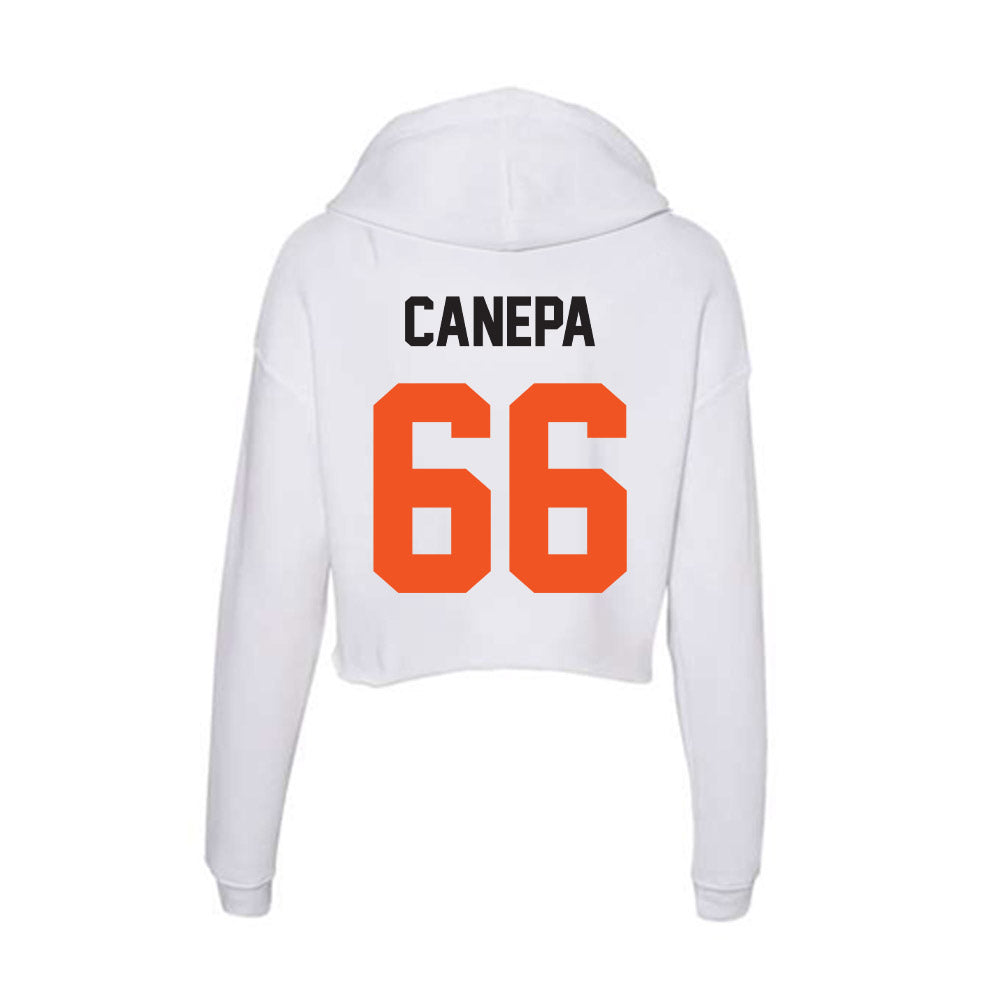 Oklahoma State - NCAA Football : Louie Canepa - Women's Crop Fleece Hoodie-1
