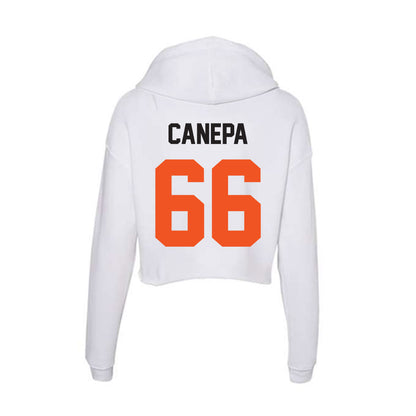 Oklahoma State - NCAA Football : Louie Canepa - Women's Crop Fleece Hoodie-1