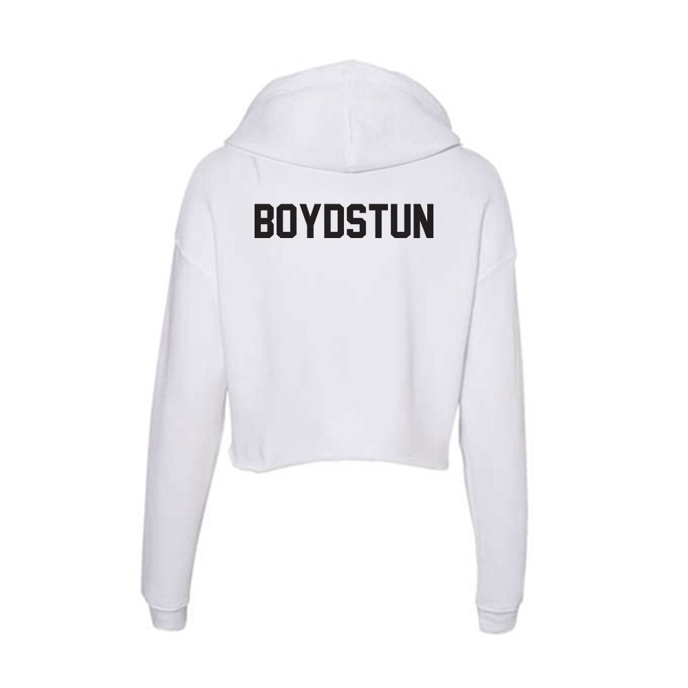 Oklahoma State - NCAA Football : Bodie Boydstun - Women's Crop Fleece Hoodie-1