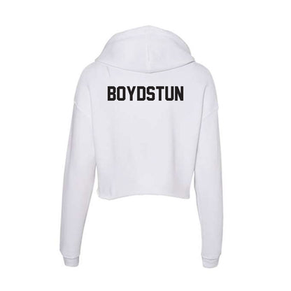 Oklahoma State - NCAA Football : Bodie Boydstun - Women's Crop Fleece Hoodie-1