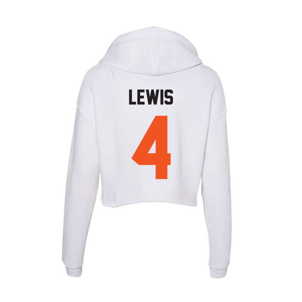 Oklahoma State - NCAA Football : Terrence Lewis - Women's Crop Fleece Hoodie-1