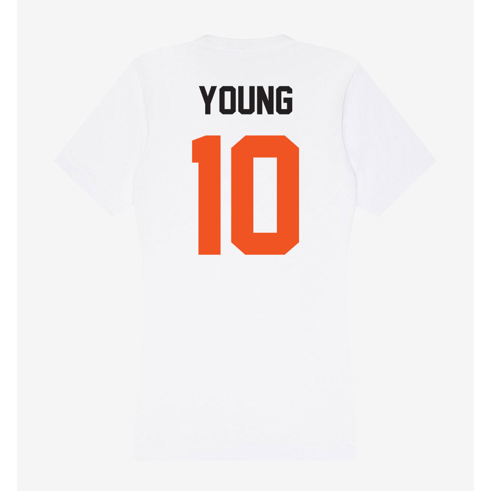 Oklahoma State - NCAA Football : Wyatt Young - Women's V-Neck T-Shirt-1