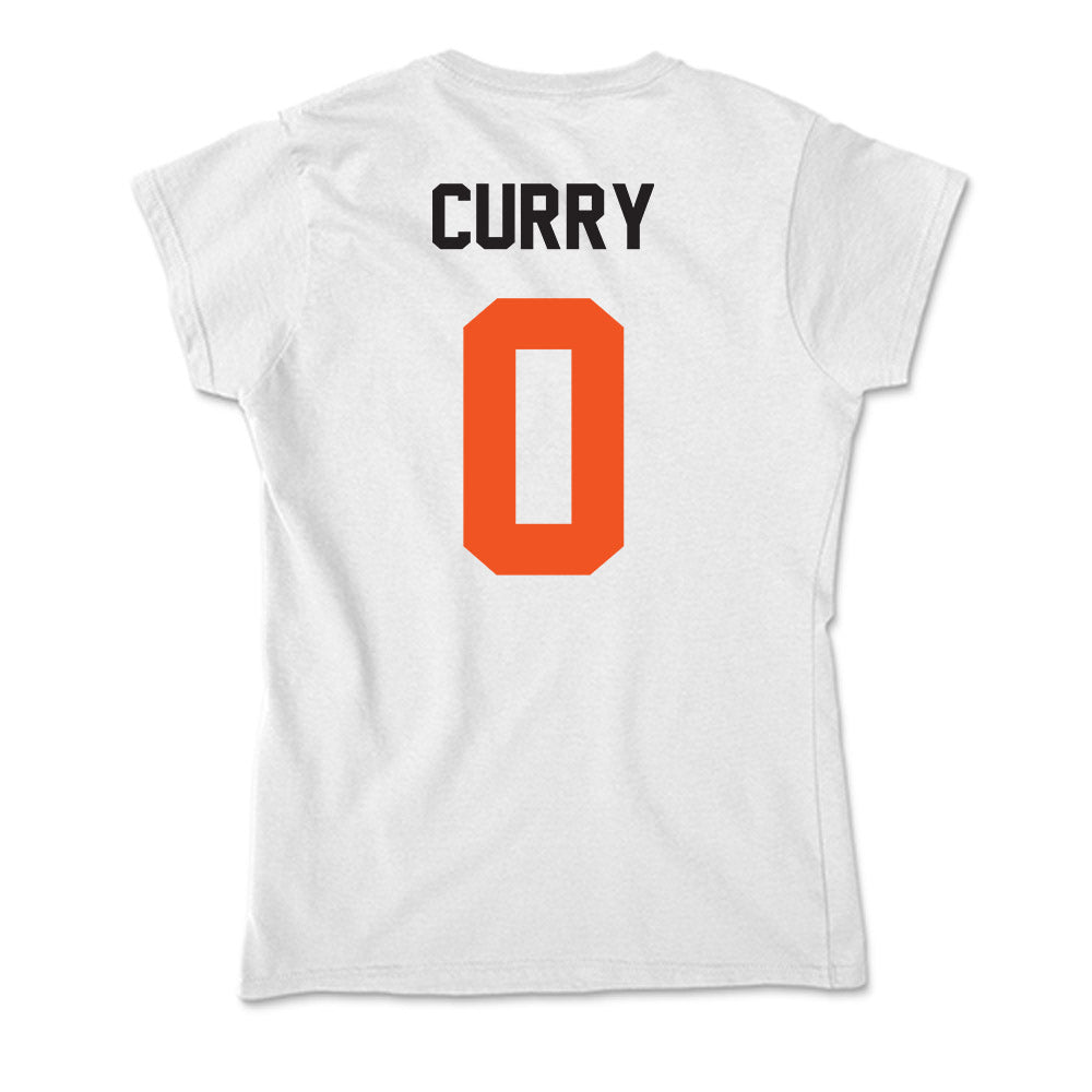 Oklahoma State - NCAA Men's Basketball : Jaylen Curry - Soft Style Women’s T-Shirt-1