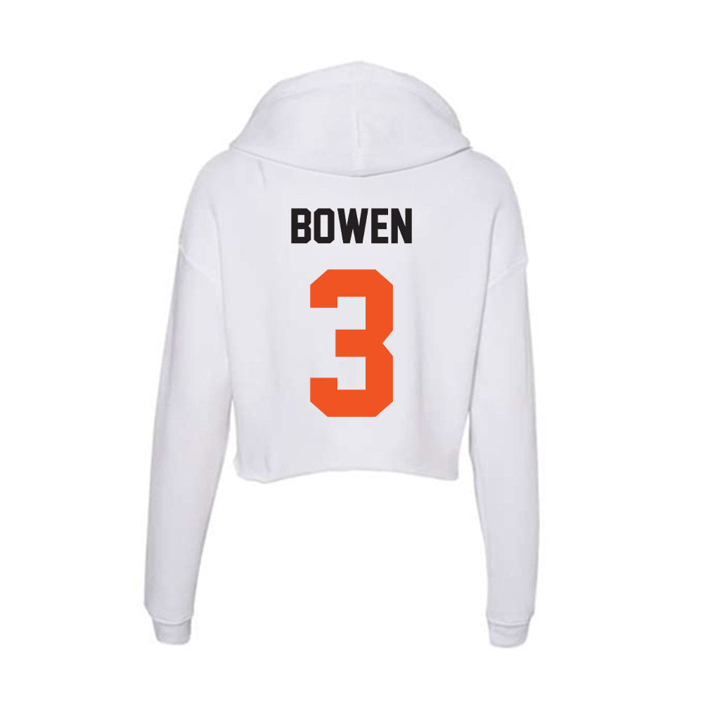 Oklahoma State - NCAA Baseball : Terrance Bowen - Women's Crop Fleece Hoodie-1