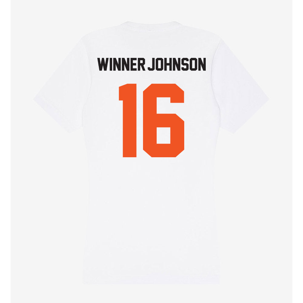Oklahoma State - NCAA Football : Dallas Winner-Johnson - Women's V-Neck T-Shirt-1