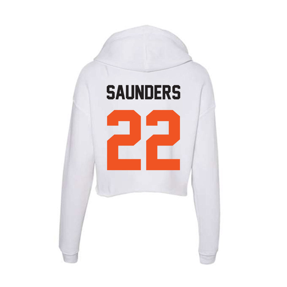 Oklahoma State - NCAA Baseball : Evan Saunders - Women's Crop Fleece Hoodie-1