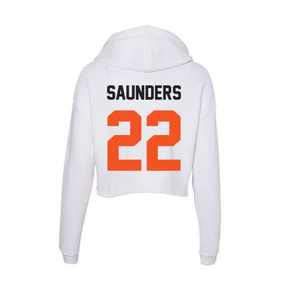 Oklahoma State - NCAA Baseball : Evan Saunders - Women's Crop Fleece Hoodie-1