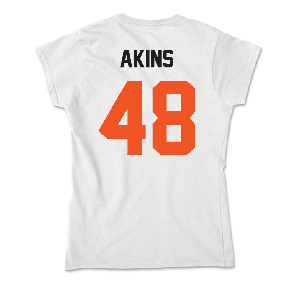 Oklahoma State - NCAA Football : Nolan Akins - Soft Style Women’s T-Shirt-1
