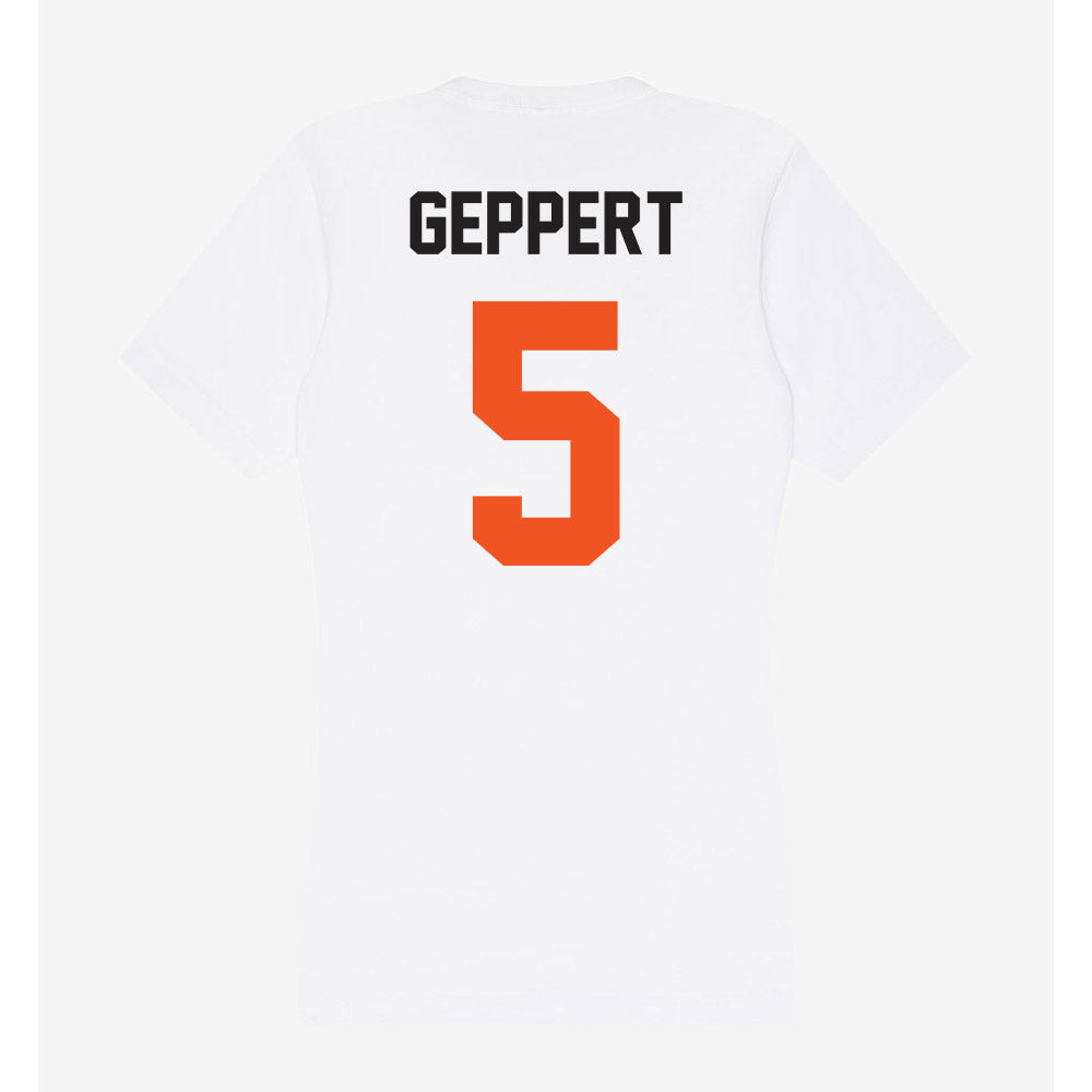 Oklahoma State - NCAA Women's Soccer : Bryn Geppert - Women's V-Neck T-Shirt-1
