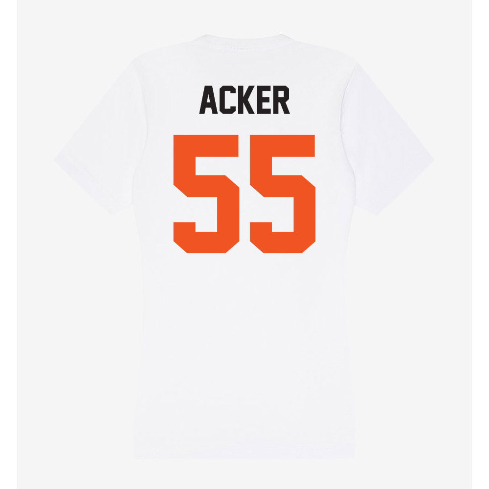 Oklahoma State - NCAA Women's Basketball : Faith Acker - Women's V-Neck T-Shirt-1