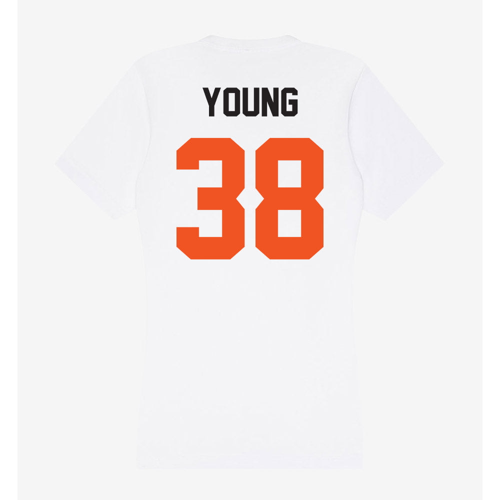 Oklahoma State - NCAA Football : Carlveon Young - Women's V-Neck T-Shirt-1