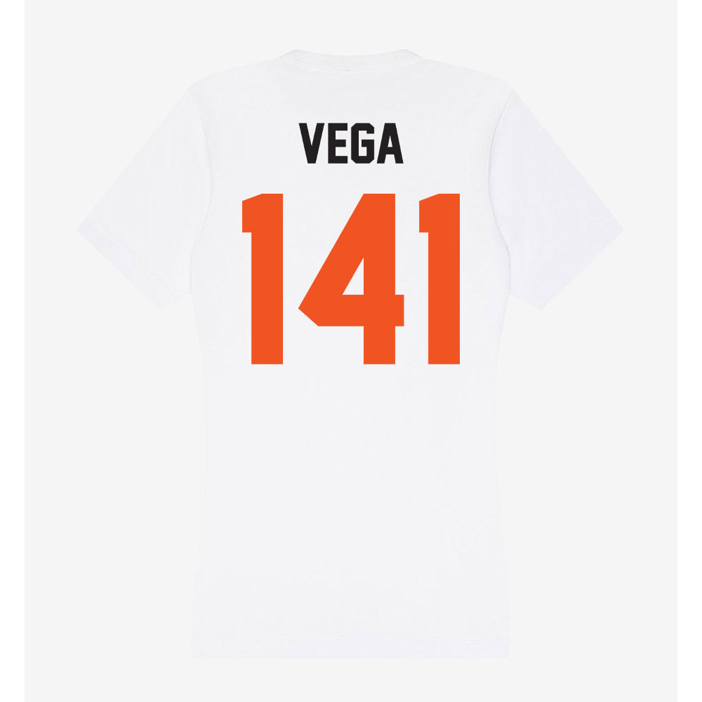 Oklahoma State - NCAA Wrestling : Sergio Vega - Women's V-Neck T-Shirt-1