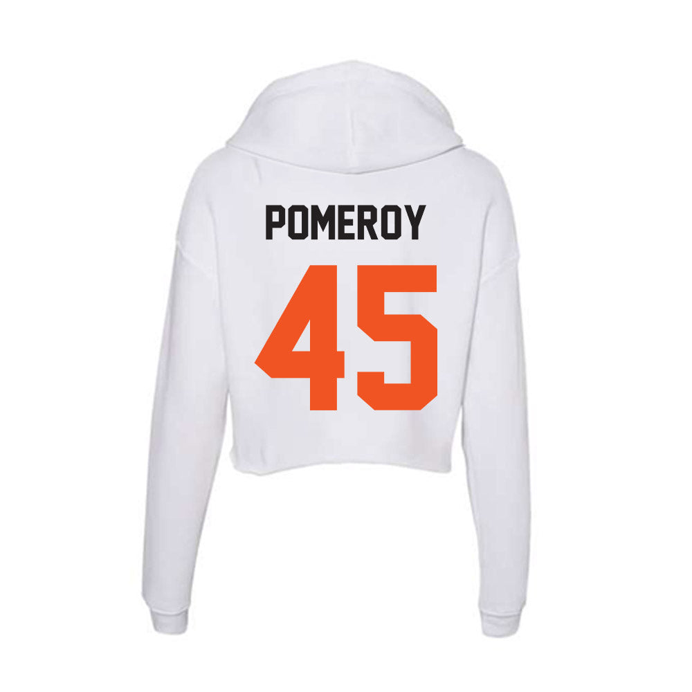 Oklahoma State - NCAA Baseball : Deacon Pomeroy - Women's Crop Fleece Hoodie-1