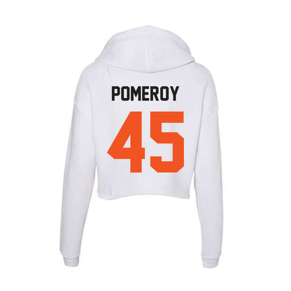 Oklahoma State - NCAA Baseball : Deacon Pomeroy - Women's Crop Fleece Hoodie-1