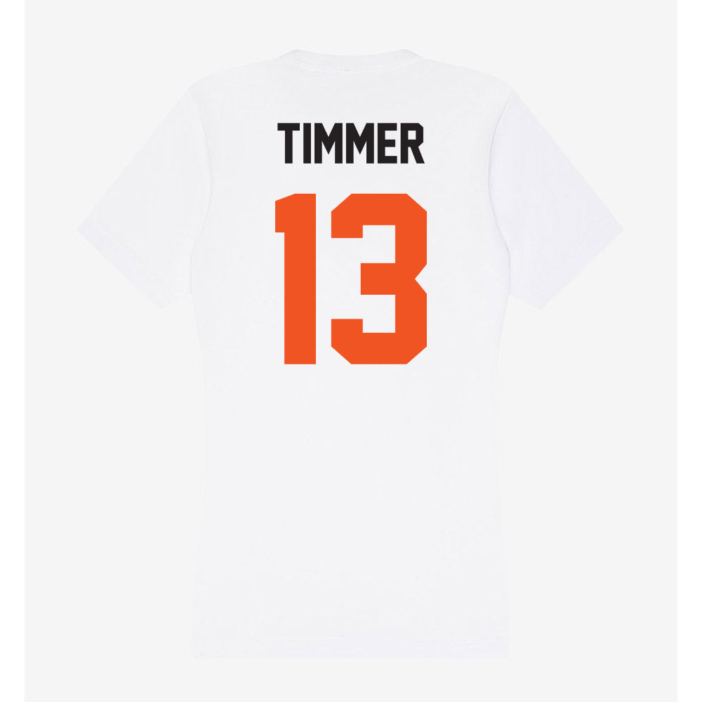 Oklahoma State - NCAA Women's Basketball : Haleigh Timmer - Women's V-Neck T-Shirt-1