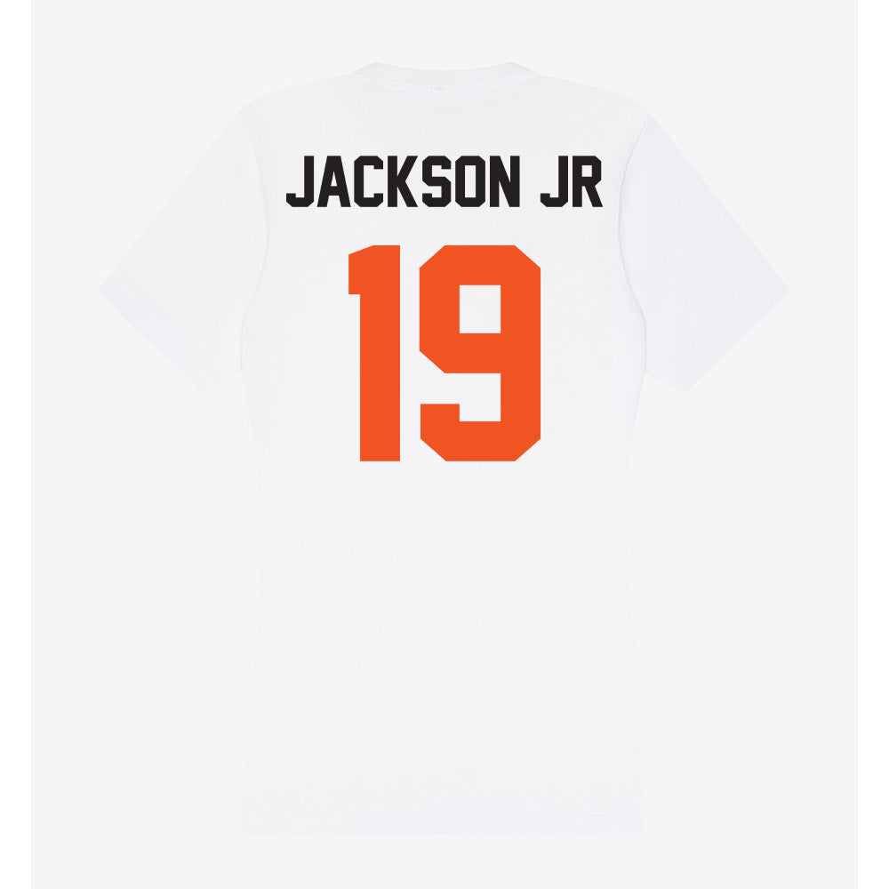 Oklahoma State - NCAA Football : DJ Jackson Jr - Women's V-Neck T-Shirt-1