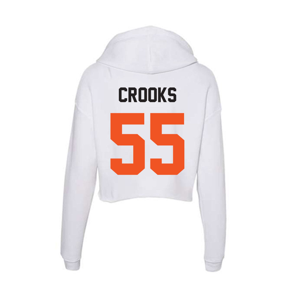 Oklahoma State - NCAA Women's Basketball : Audi Crooks - Women's Crop Fleece Hoodie-1