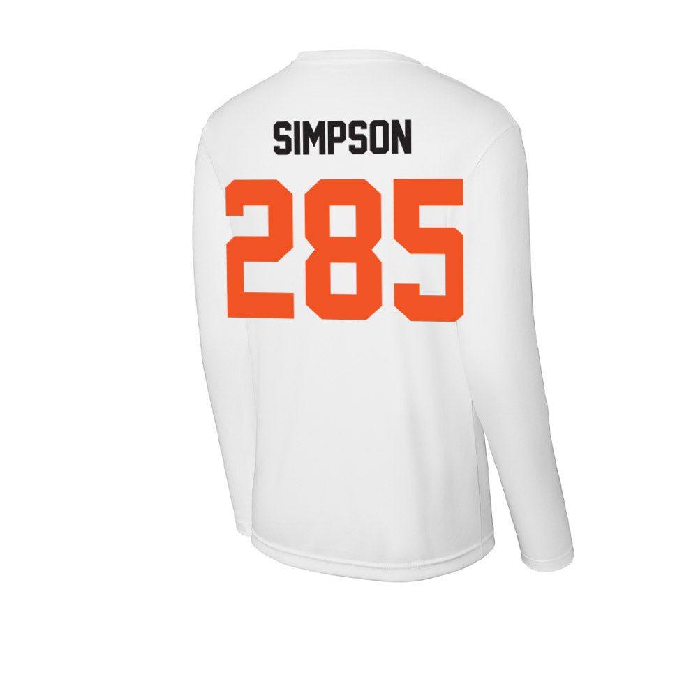 Oklahoma State - NCAA Wrestling : Hayden Simpson - Activewear Long Sleeve T-Shirt-1
