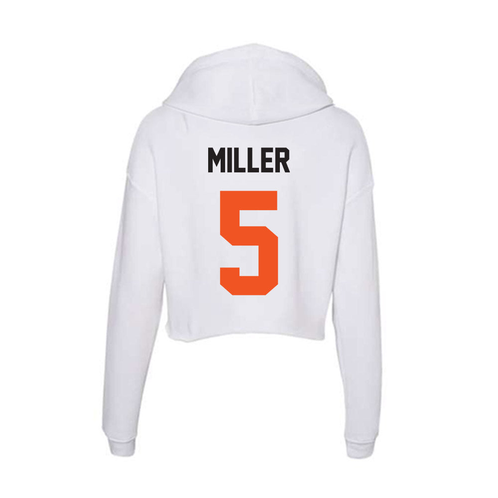 Oklahoma State - NCAA Men's Basketball : Vyctorius Miller - Women's Crop Fleece Hoodie-1