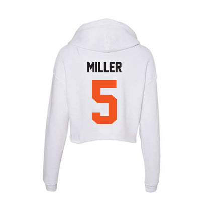 Oklahoma State - NCAA Men's Basketball : Vyctorius Miller - Women's Crop Fleece Hoodie-1