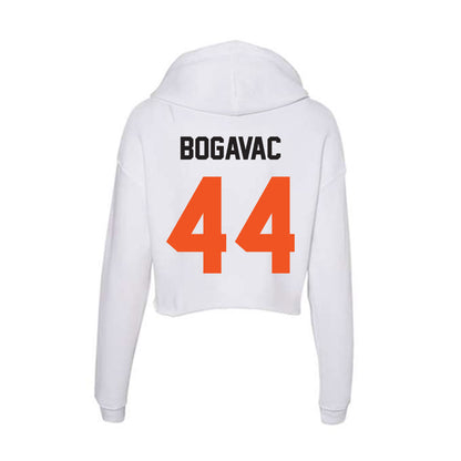 Oklahoma State - NCAA Men's Basketball : Luka Bogavac - Classic Shersey Women's Crop Fleece Hooded Sweatshirt-1