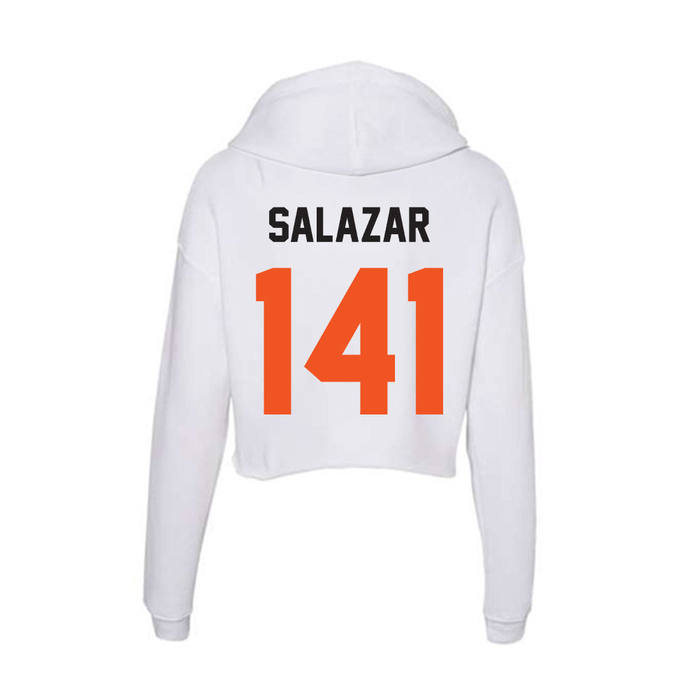 Oklahoma State - NCAA Wrestling : Ramon Salazar - Women's Crop Fleece Hoodie-1